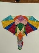 Quilled Elephant Geometric Pattern