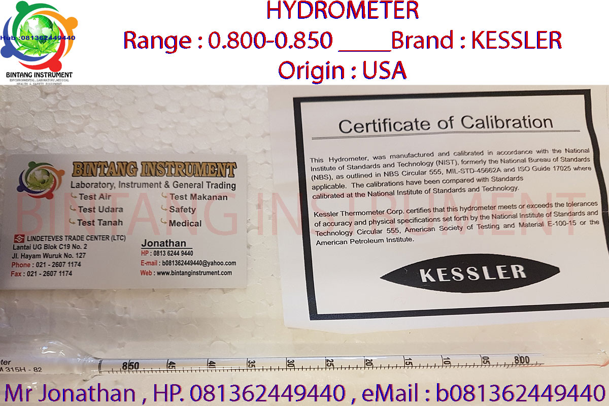 . 081362449440 Jual Hydrometer Kessler 0.7000.750 , 0.8000.850 , 0.
