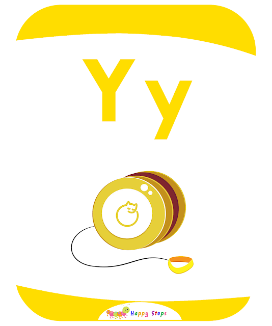 Letter -Y-  Yo-yo  Flashcards
