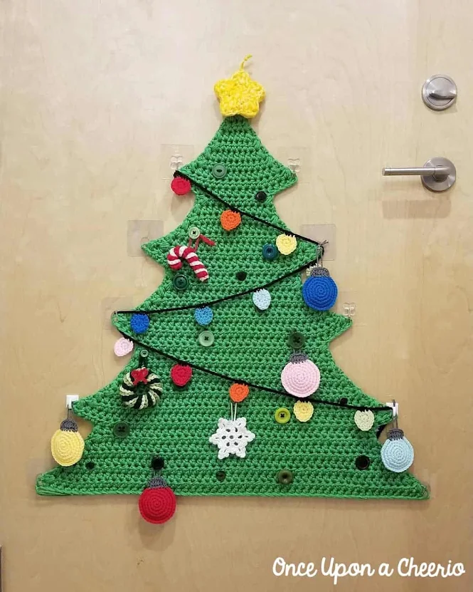 Crochet Christmas Tree with Crochet Ornaments