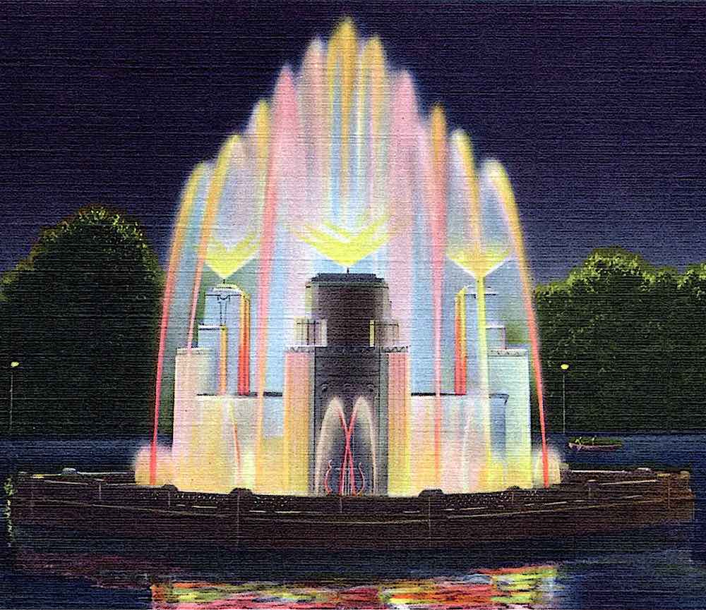 fountain lighting 1940 a fountain with lighting 1940
