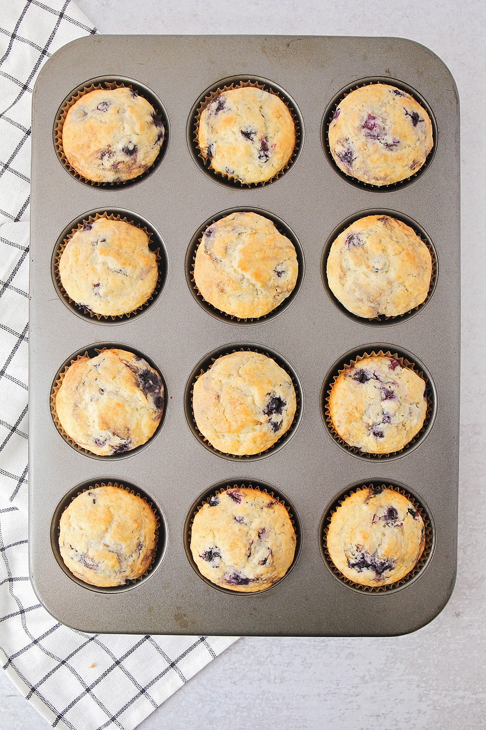 These huckleberry muffins are so light and fluffy, with delicious little huckleberries studded throughout!