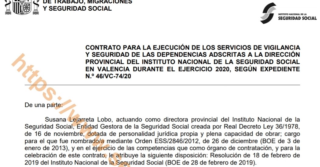 👀📃. FORMALIZADO LOS SERVICIOS DE VIGILANCIA Y SEGURIDAD DE LAS