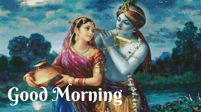 radha krishna good morning image