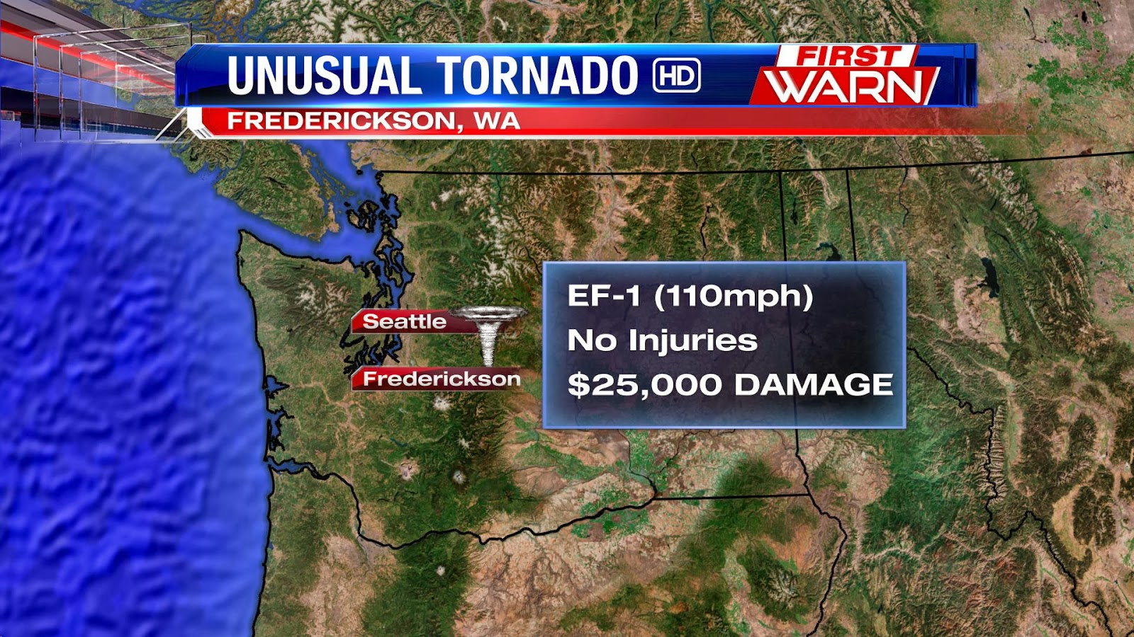 First Warn Weather Team Unusual Tornado Hits Washington State