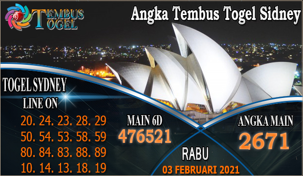 Angka Tembus Togel Sidney Hari Rabu 03 Februari 2021 Angka Tembus Togel Sidney Hari Rabu 03 Februari 2021
