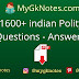 1600+ indian Polity Questions Answers PDF in English