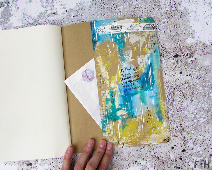 DIY: Mixed Media Sketch Book Cover 