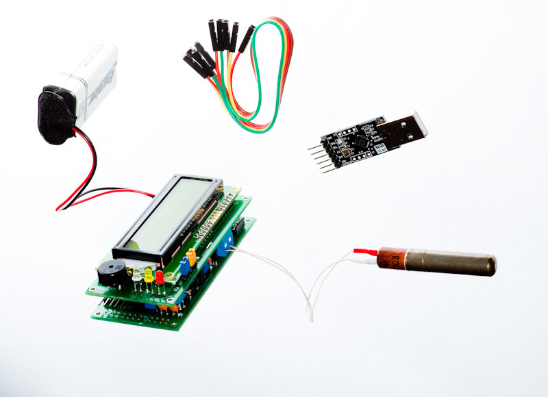 arduino geiger PCB Geiger Counter with LCD LED BUzzer Shield and USB