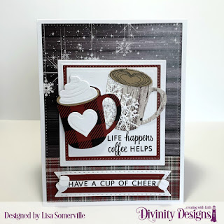 Stamp/Die Duos: Cocoa & Coffee, Perk Up  Custom Dies: Squares, Pierced Squares, Sentiment Strips, Pennant Flags, Double Stitched Pennant Flags, Pierced Rectangles  Paper Collection: Rustic Christmas