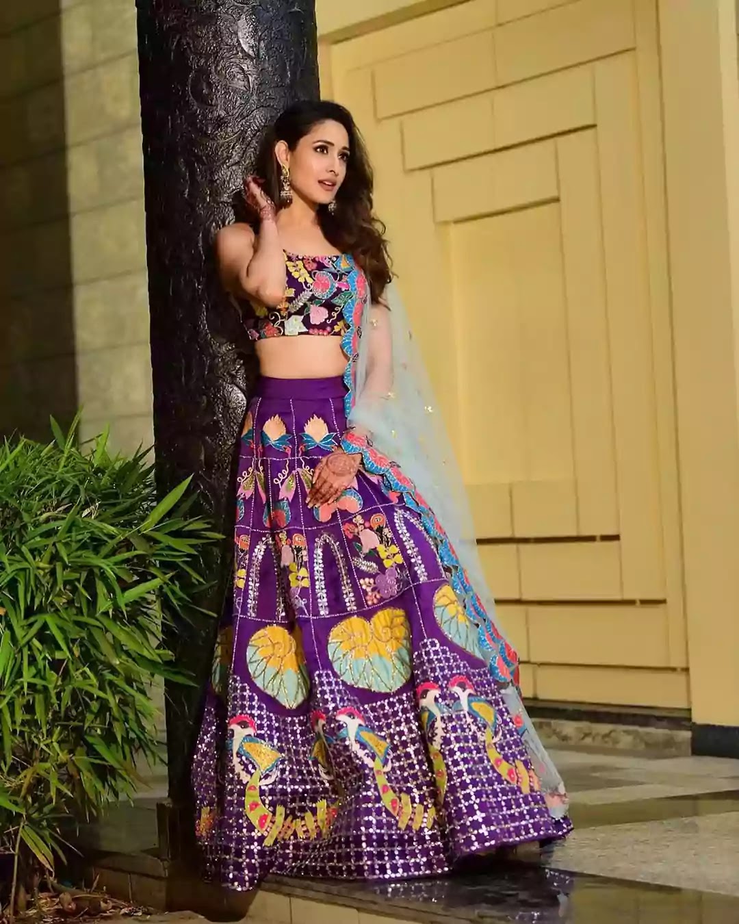 pragya-jaiswal-in-multicoloured-lehenga pragya-jaiswal-in-multicoloured-lehenga