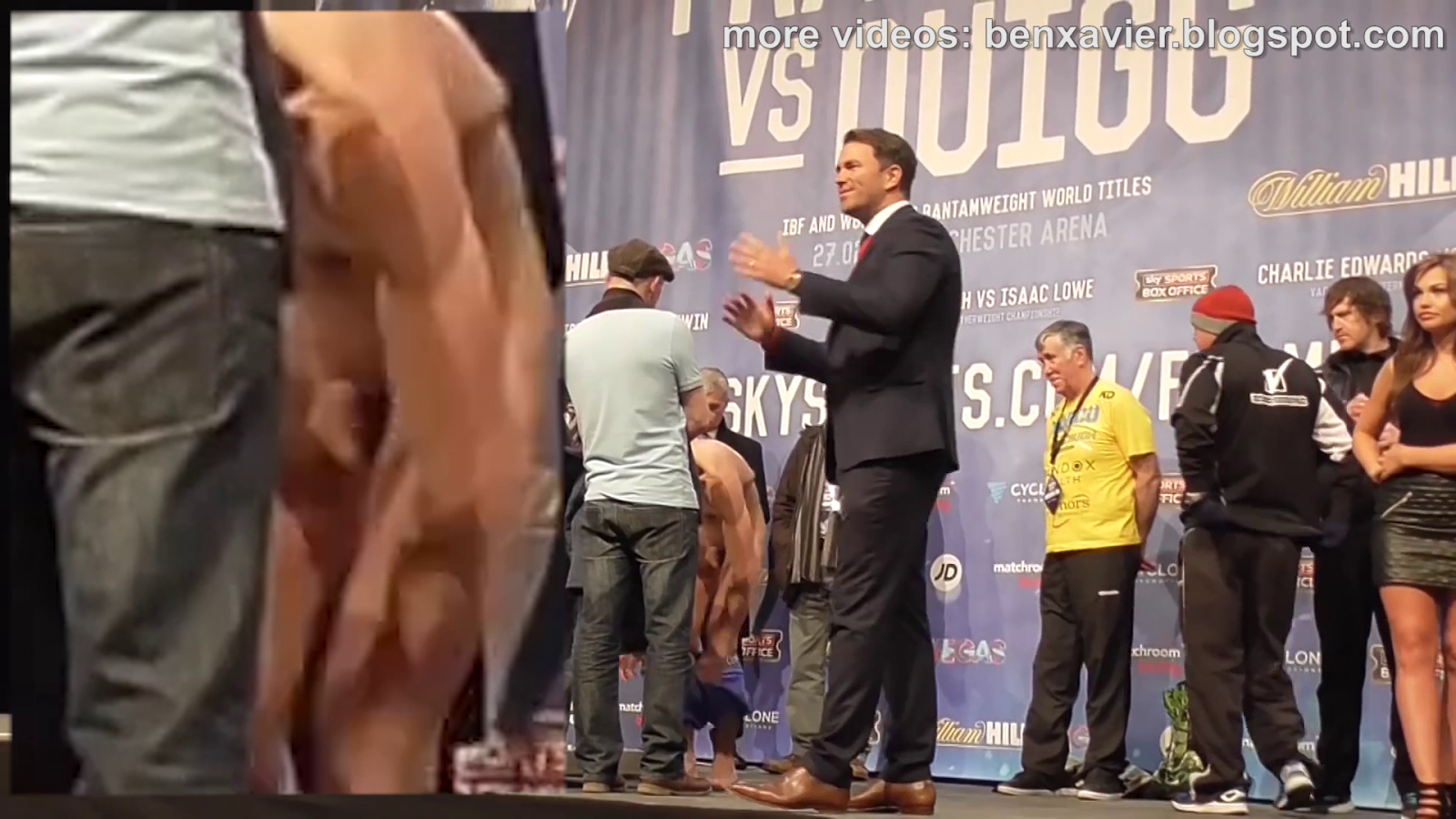 Boxing naked weigh in