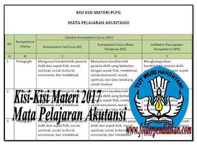 Kisi-Kisi Materi dan Soal PLPG 2017 Akutansi Kisi-Kisi Materi Akutansi PLPG 2017
