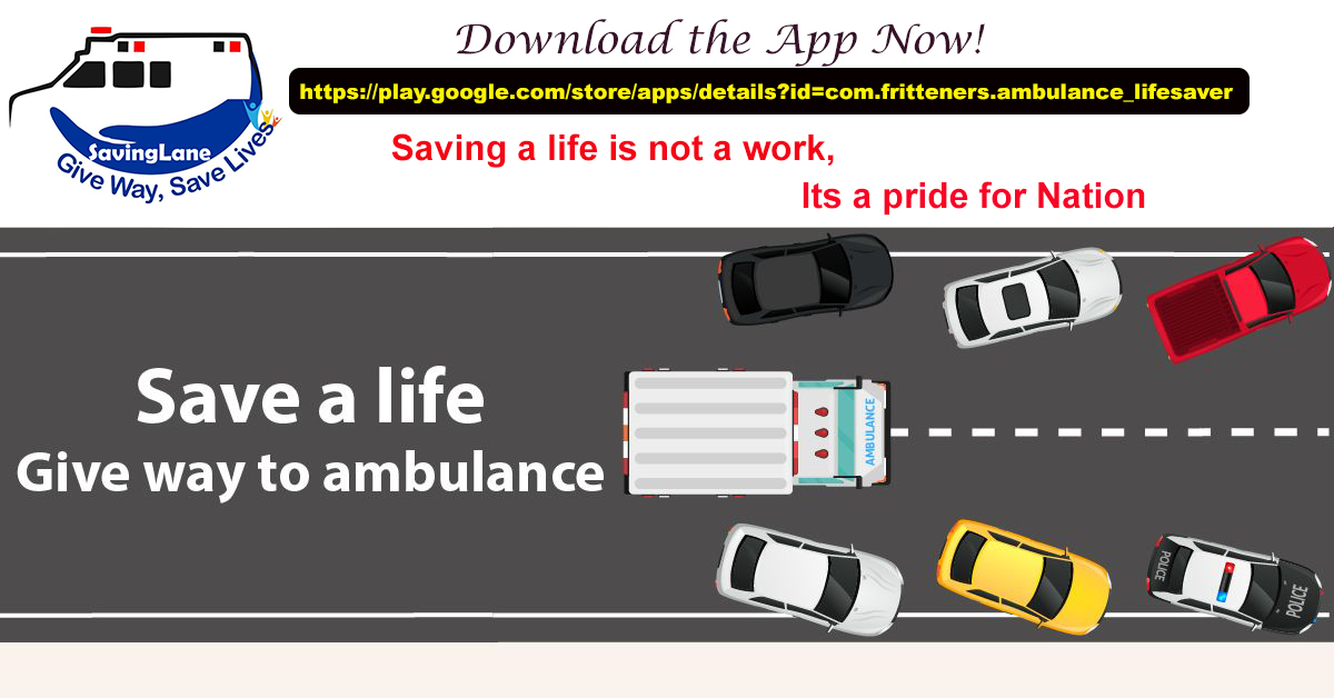 Give Way to Emergency Vehicles Saving Lane