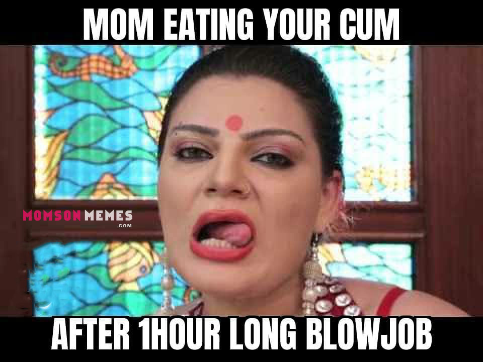 Mom eating my cum!