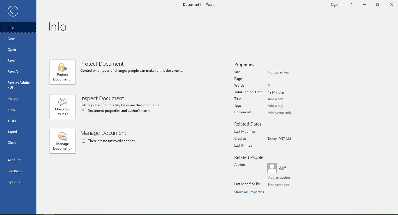 Fungsi Menu Bar pada Microsoft Word 2016