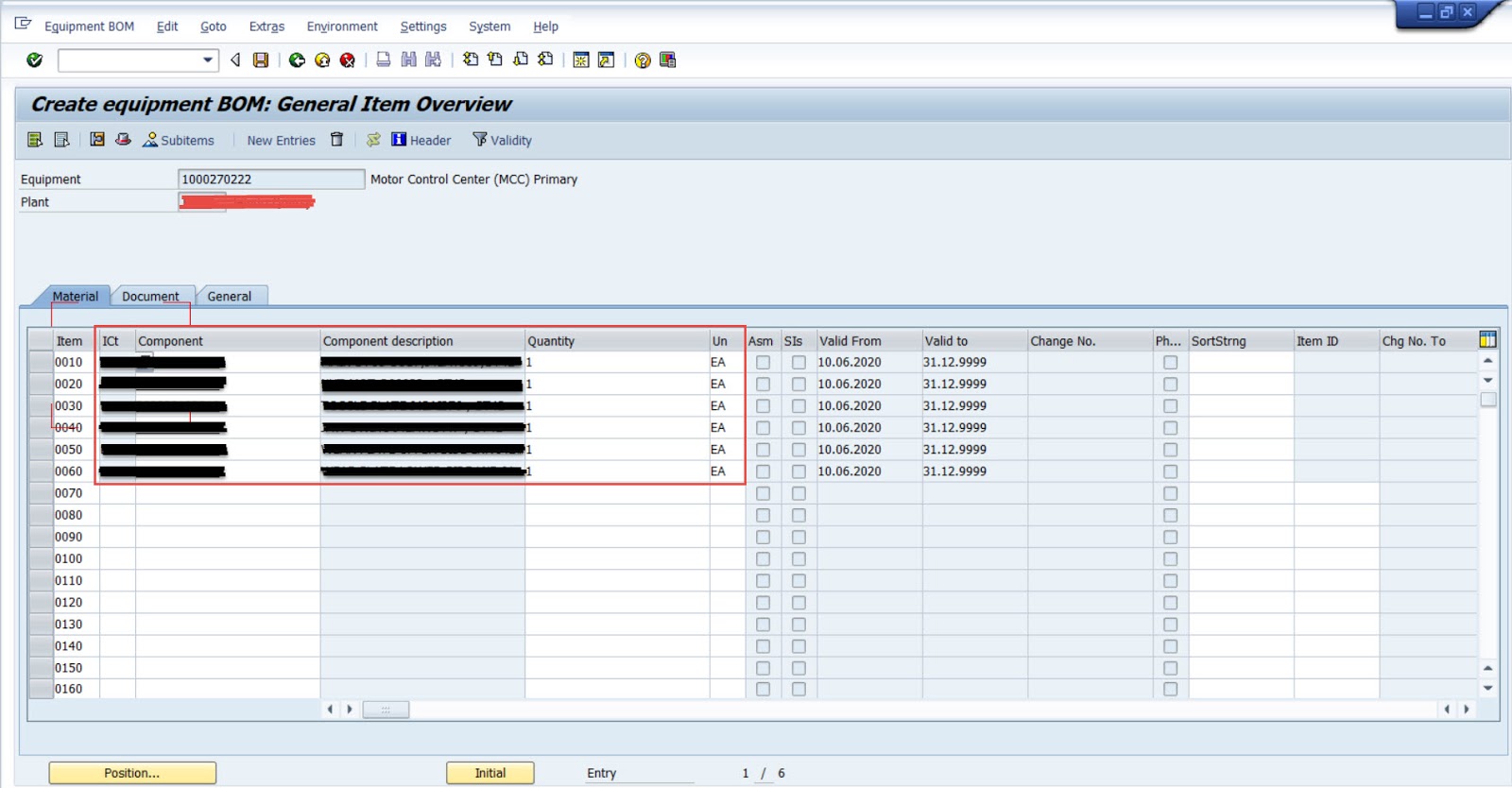 Create Equipment BOM in SAP IB01 Jho 347