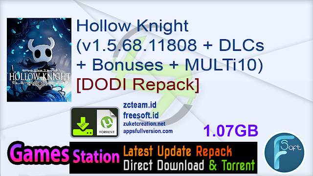 Hollow Knight (v1.5.68.11808 + DLCs + Bonuses + MULTi10) (From 860 MB) - [DODI Repack]