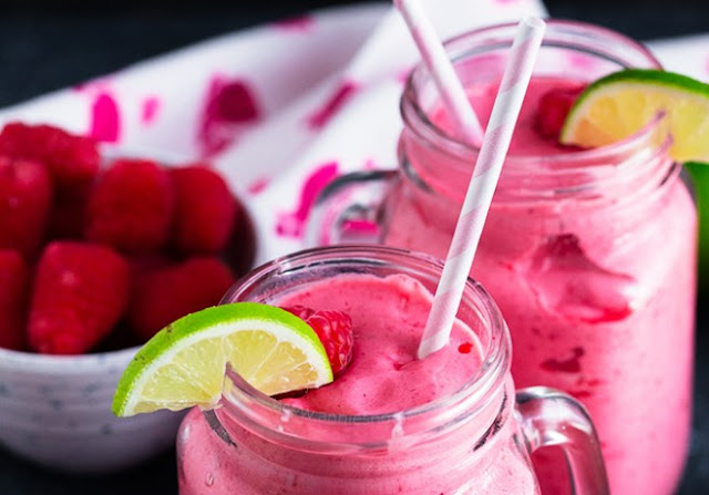 Raspberry Lime Smoothie #drinks #smoothies