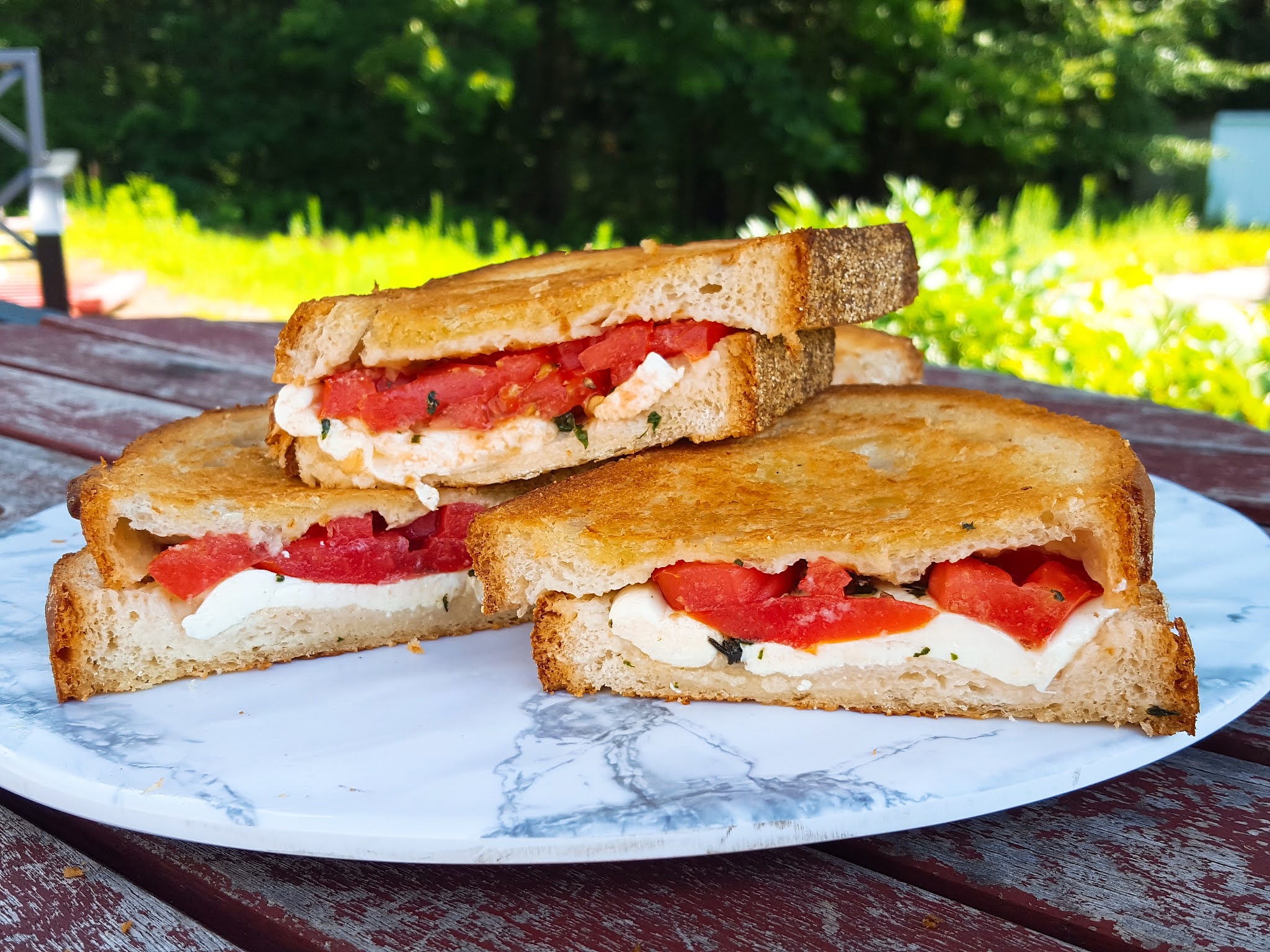 Heirloom Tomato and Fresh Mozzarella Caprese Sandwich