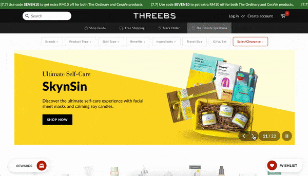 Threebs website buy skincare products online Malaysia