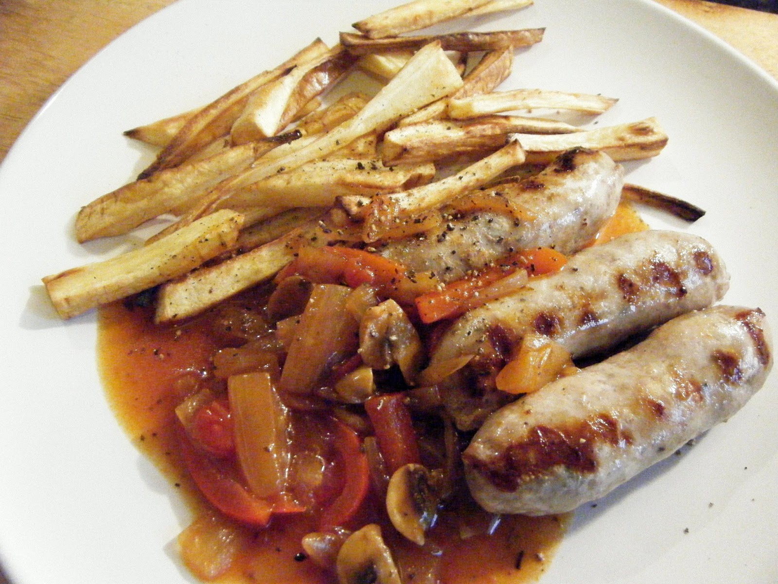 Thomas Yaeger's Transcendental Kitchen Pork Sausages in a Tomato and Sage Salsa