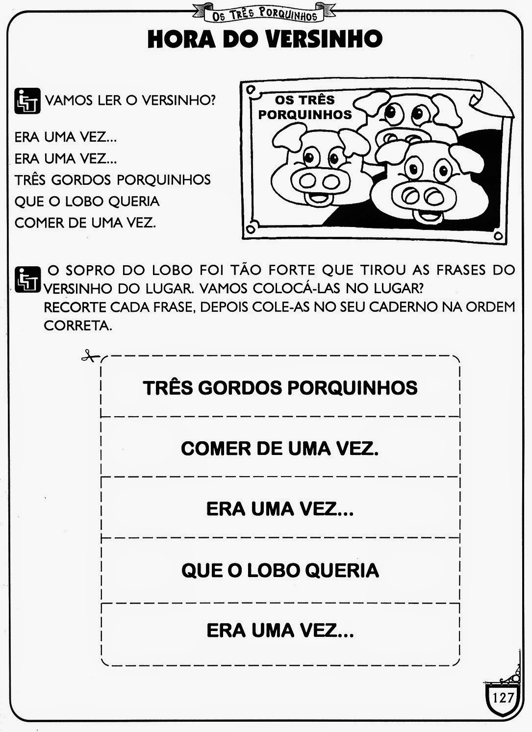 Projeto os três porquinhos - Atividades com a história dos três
