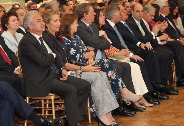 Queen Sofia of Spain and Infanta Elena attended presentation ceremony of 2018 awards of Mapfre Foundation held at The Casino de Madrid