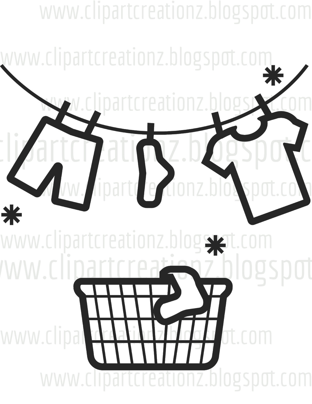 Clothesline Free Clipart