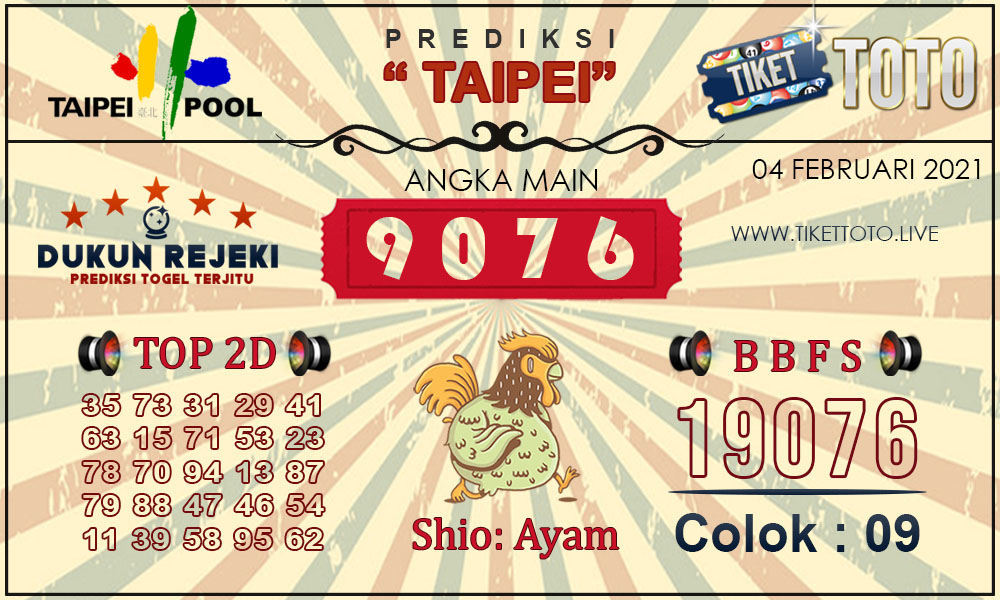Prediksi Togel TAIPEI TIKETTOTO 04 FEBRUARI 2021