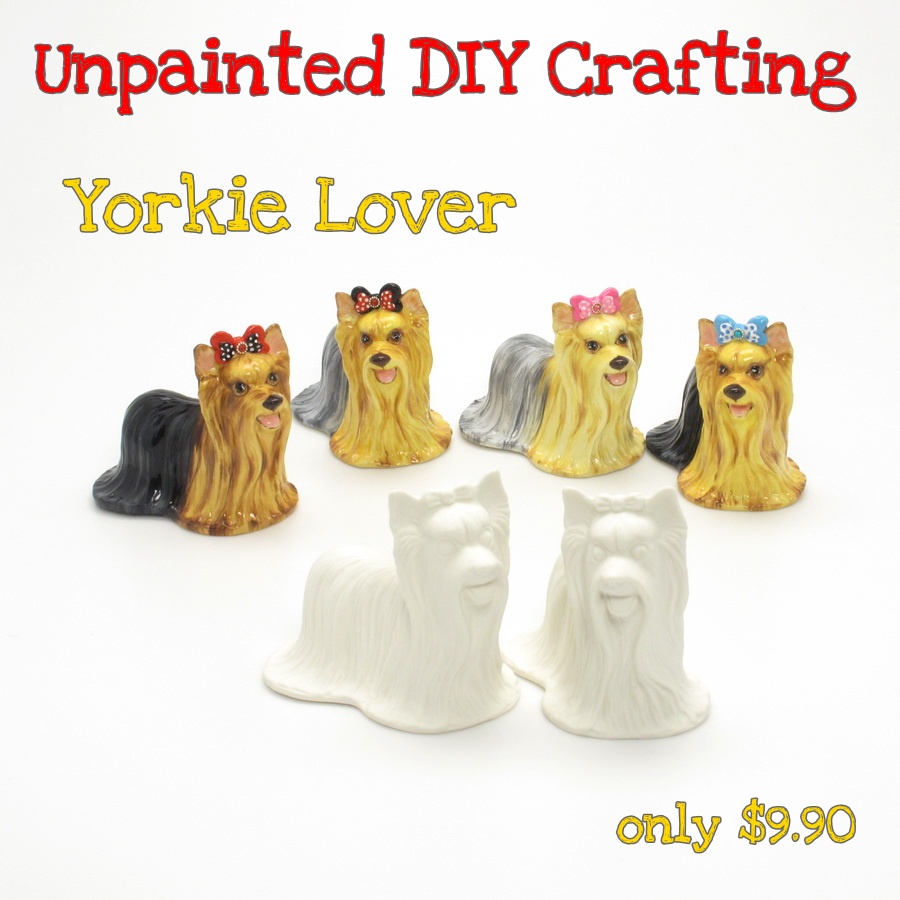 Yorkshire Terrier Gifts Unpainted Yorkie Salt Pepper Shaker