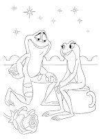 The princess and the frog coloring page