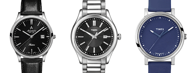 Klasyczne zegarki męskie: Atlantic 62341.41.61, Timex Men's Style T2N779, Timex T2N927