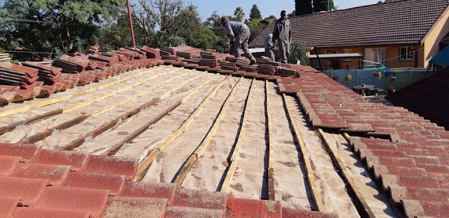 Batons repaired on a low pitch tile roof