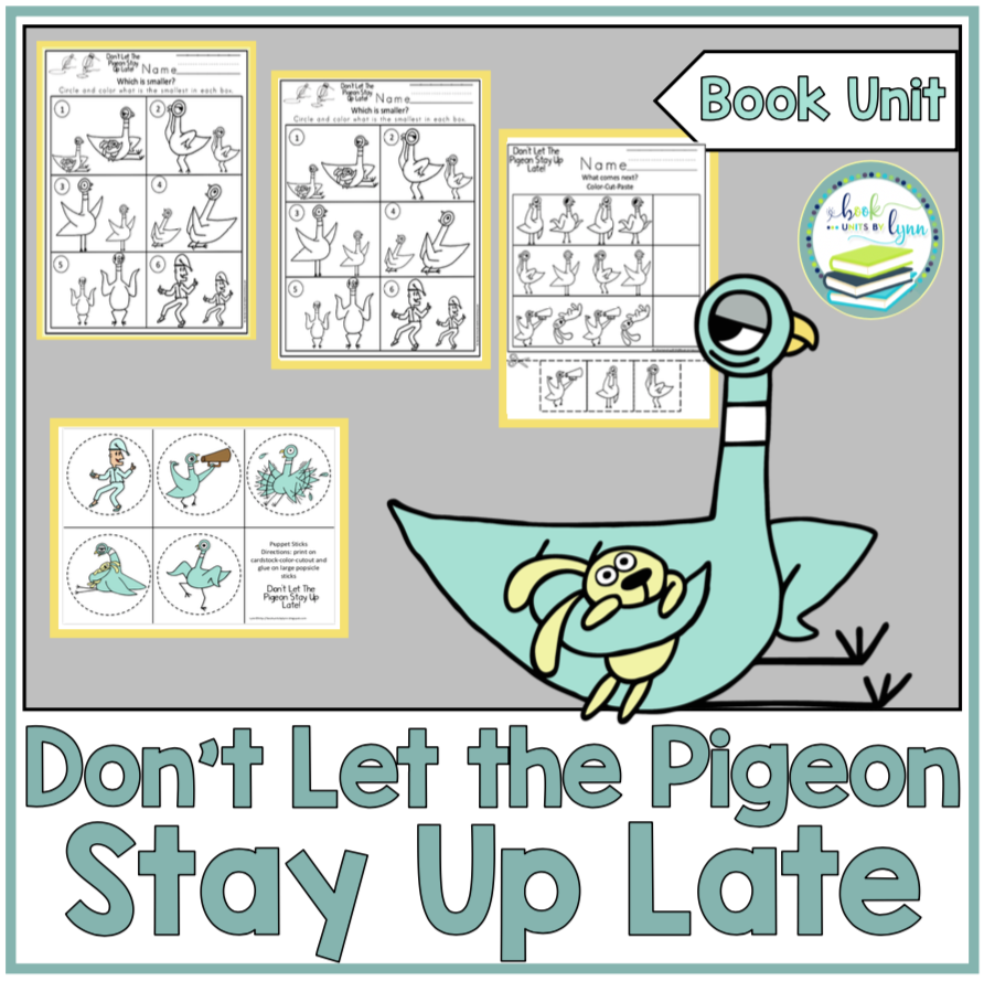 DON T LET THE PIGEON STAY UP LATE BOOK UNIT Book Units By Lynn don-t-let-the-pigeon-stay-up-late-book-unit-book-units-by-lynn