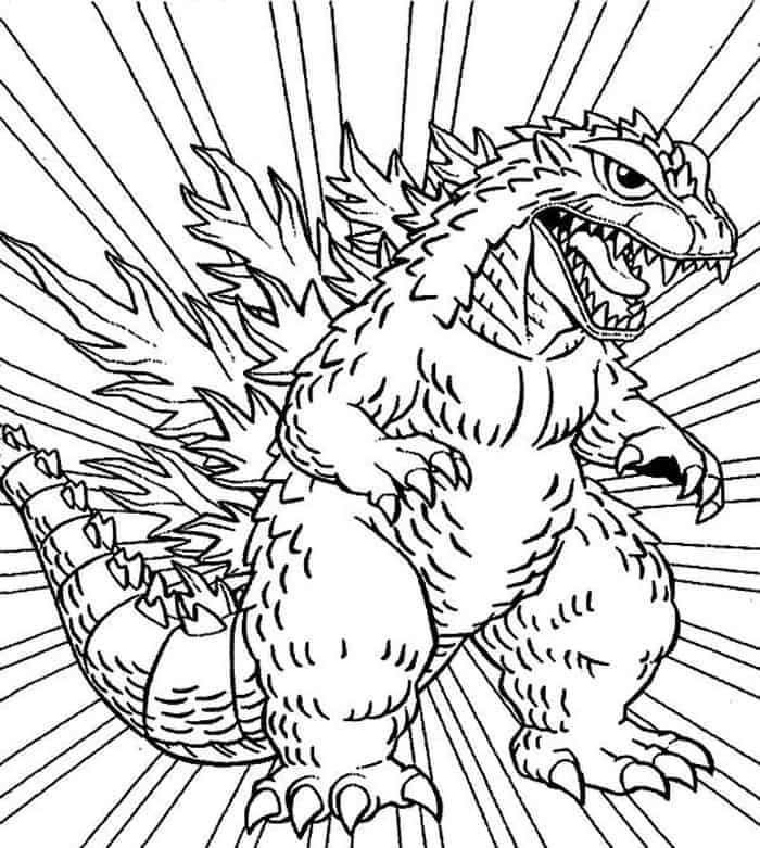 Godzilla Coloring Pages Yuk Sebar