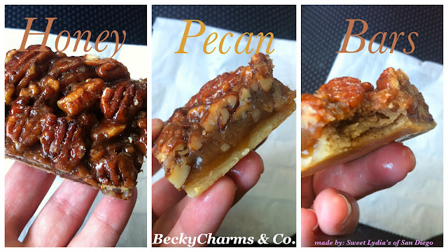 Honey Pecan Bars made by Sweet Lydia's of San Diego by BeckyCharms, desserts, sweets, treats, san diego, farmer's market