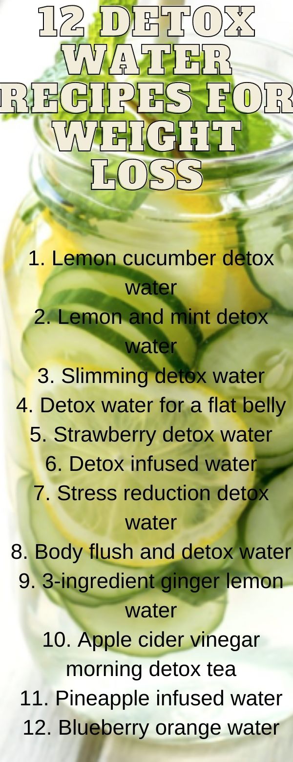 12 Detox Water Recipes for Weight Loss Foods for healthy diets