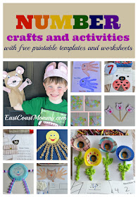 East Coast Mommy: Number Crafts and Activities (1-10)... including free