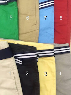 Quần Short kaki có dây lưng bé trai xuất xịn, hiệu Chaps, made in vietnam, size 3-14T. 
