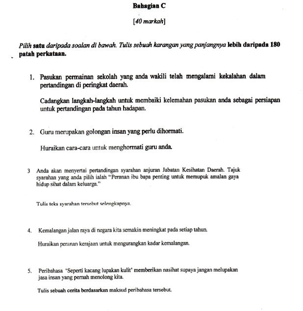 Bahasa Melayu Tingkatan 2