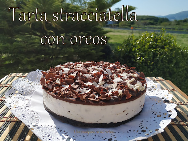 Tarta Stracciatella Con  Yogur Y Oreos
