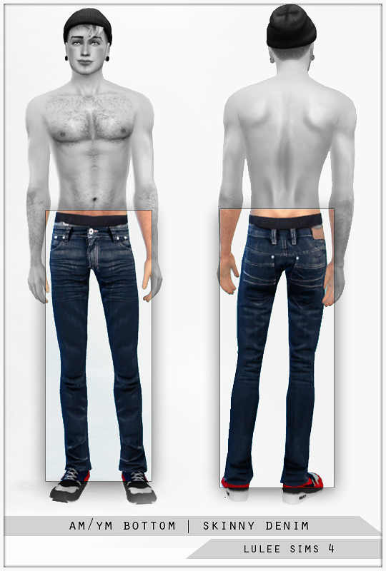 My Sims 4 Blog Skinny Jeans for Adult Males by LuleeSims