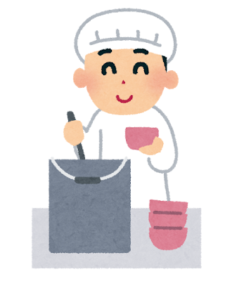 給食係のイラスト