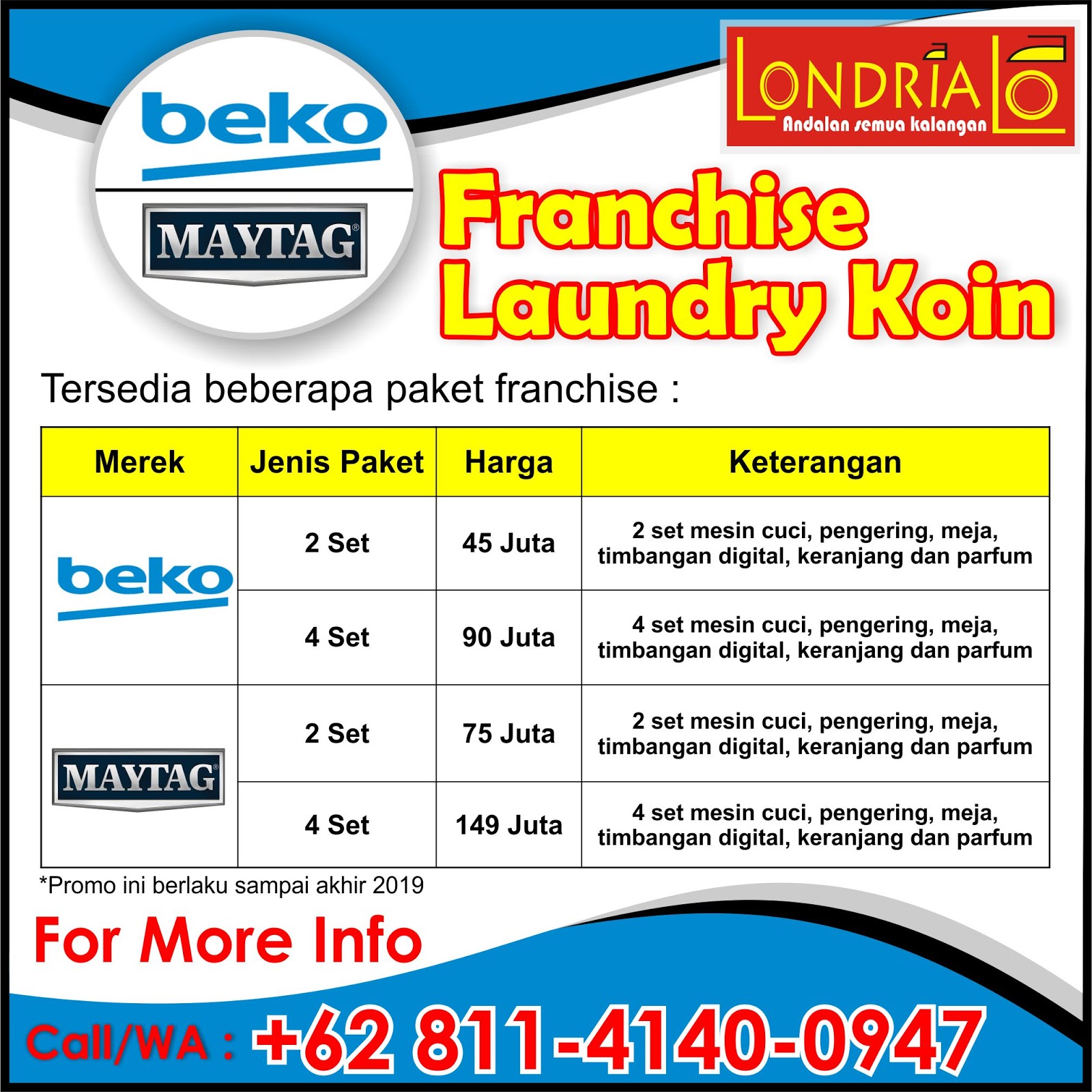 Franchise Laundry Koin 081141400947 Franchise