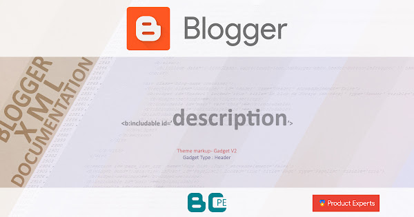 Blogger - description [Header GV2 Markup]