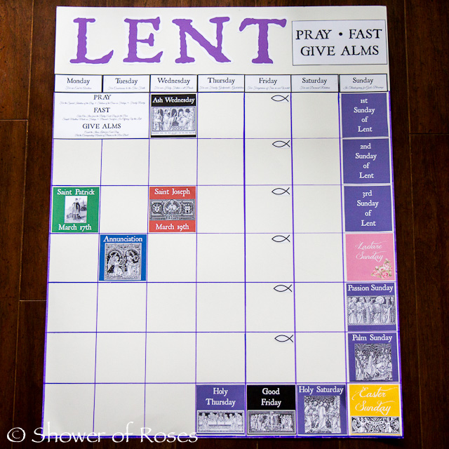 Printable Lent Calendar - Printable Word Searches