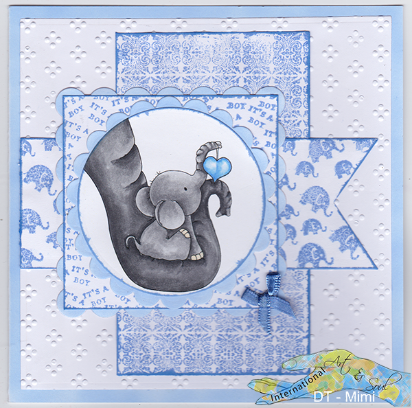Crafty Animal Elephant Baby Card