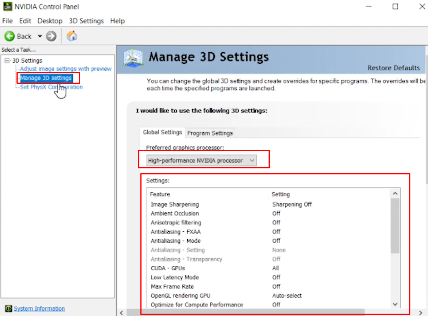 manage 3d settings nvidia best performance manage 3d settings nvidia best performance