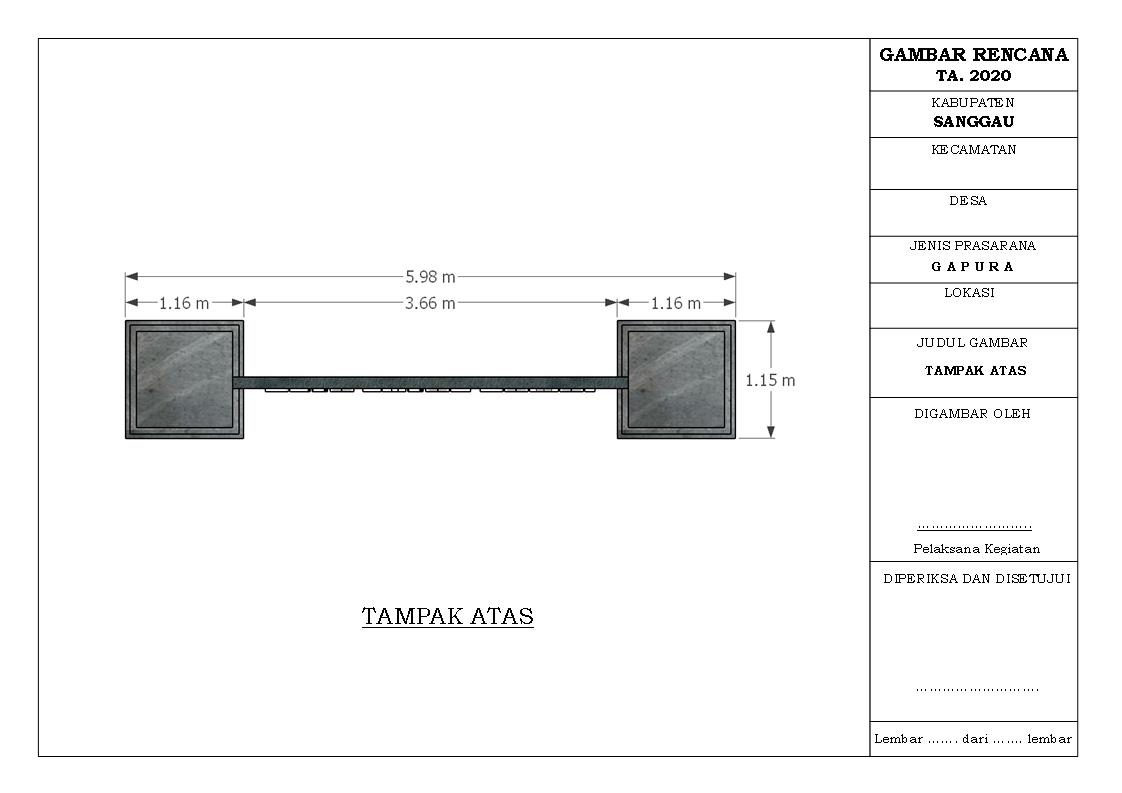Infrastruktur Perdesaan: Desain dan RAB Gapura Batas Desa